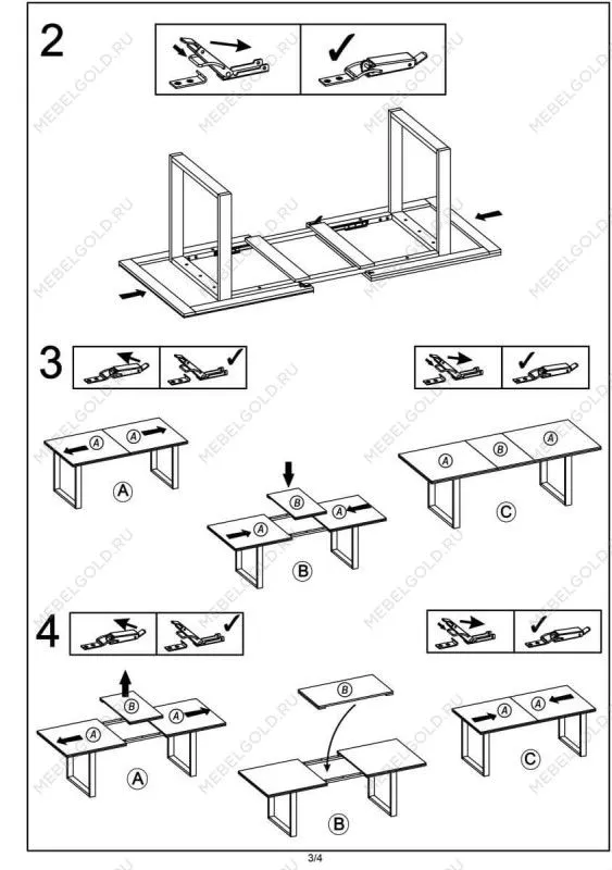 Стол обеденный Halmar VENOM 135/185 раскладной (дуб вотан/черный) | изображение 11
