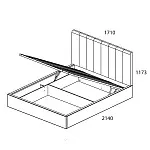 Кровать Сабрина 160 с подъемником, цвет NEBBY 304 | изображение 2