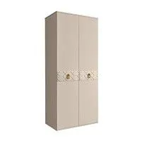 Шкаф 2-х дверный Bogemia Farfalle (Ваниль/Золото) БМШ2/2(Fa)