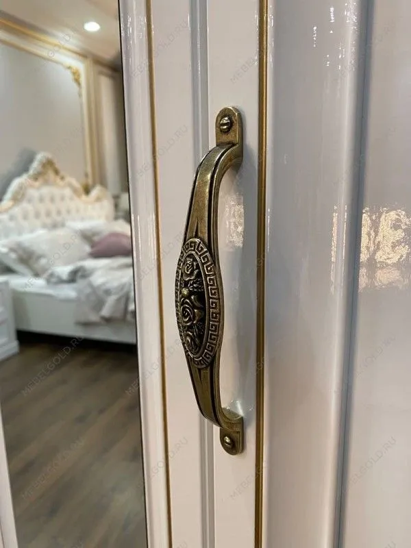 Шкаф Натали 4-дверный (1+2+1) с зеркалом белый глянец | изображение 4