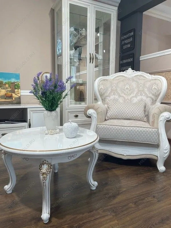 Столик круглый Натали белый глянец | изображение 4