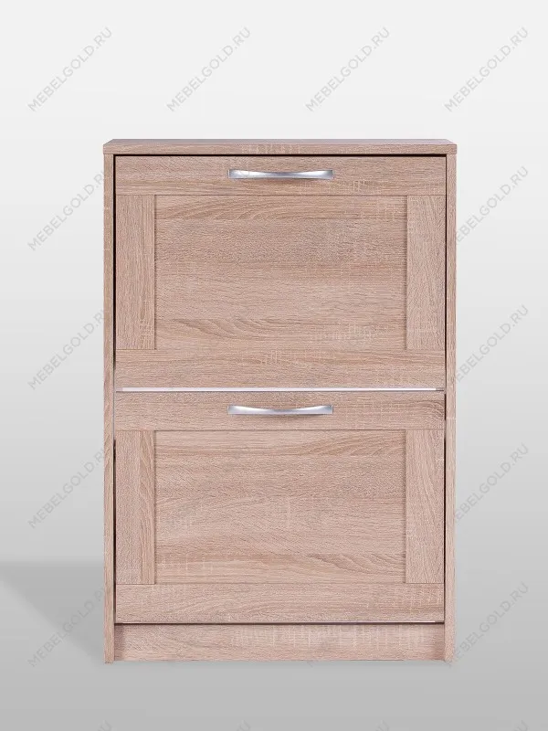 Обувница Сириусс 2 откидными ящиками, 60 х 25 х 89 см, ЛДСП, дуб сонома | изображение 4