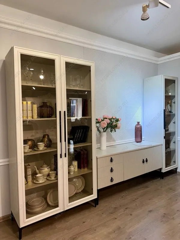 Витрина Стелла 1-ств светло серый камень | изображение 13