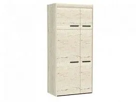 Шкаф М-1, 2-х дверный, Мале (900*530*2000) Дуб галифакс белый, 31207