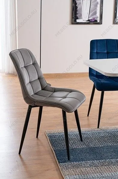 Стул кухонный Signal CHIC Velvet (темно-синий/черный) | изображение 1