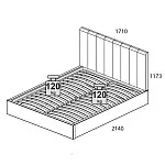 Кровать Сабрина 160 с подъемником, цвет NEBBY 304 | изображение 1