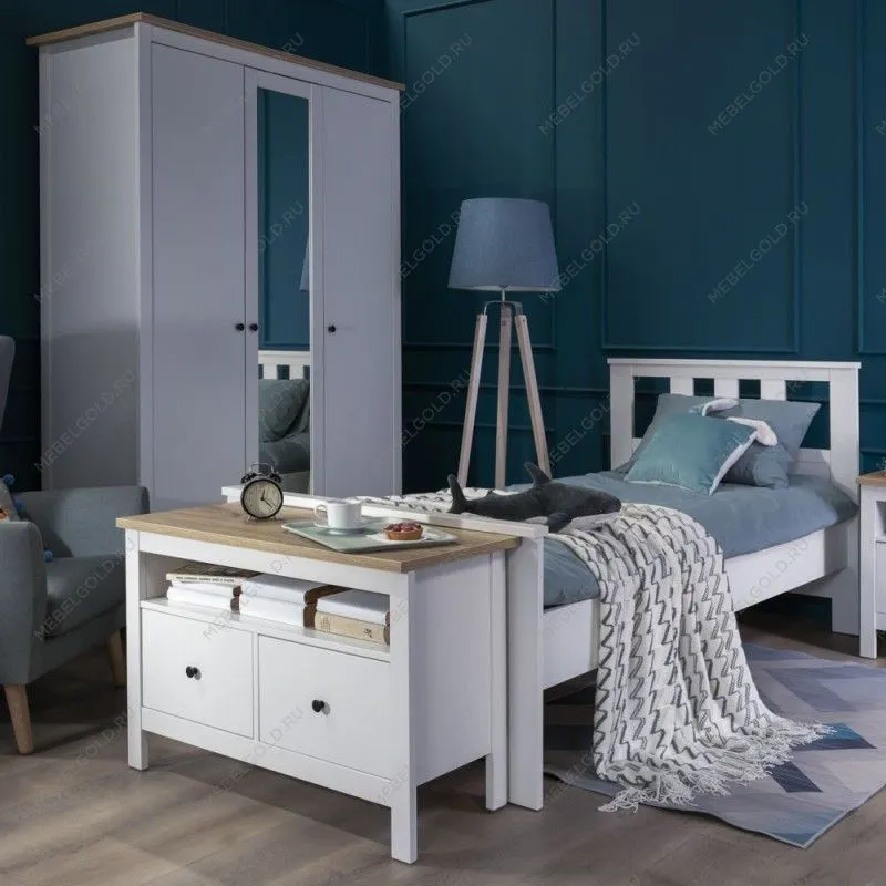 Кровать односпальная Сага, 90х200 см, белая | изображение 3