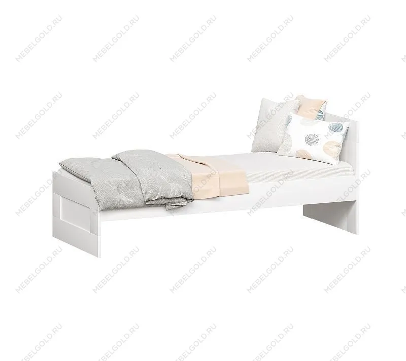 Кровать односпальная Сириус, 90х200 см, белая | изображение 1