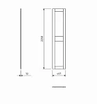 Дверь для шкафа МАКС, 50 см, 2 заполнения, серый | изображение 1