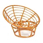 Кресло Papasan с подушкой Коньяк, флок | изображение 4