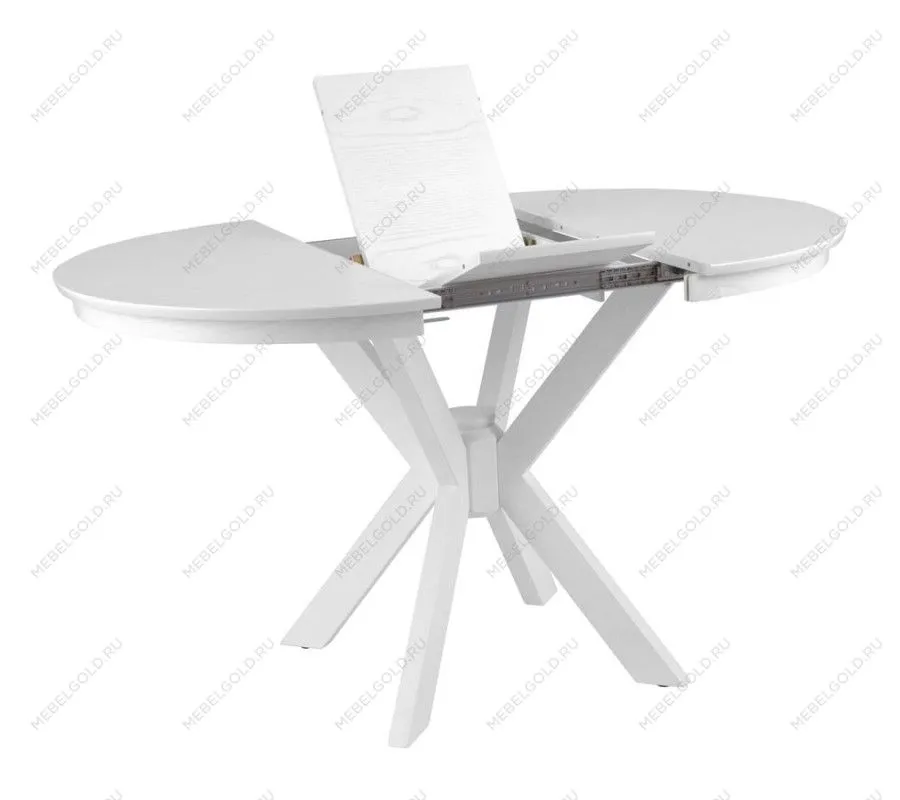 Стол Милан 900 раздвижной (белая эмаль) | изображение 2