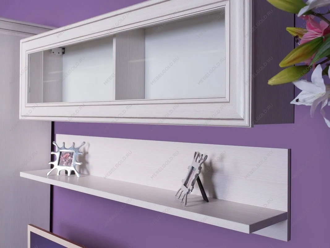 м. Марьина Роща - Полка навесная Тиффани 1V вудлайн кремовый | изображение 3