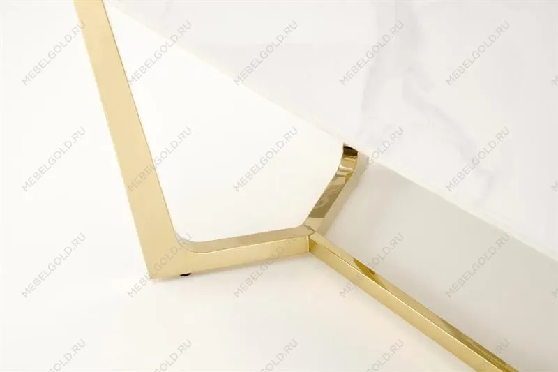 Стол обеденный Halmar CLEMENTE 160 (белый мрамор/золотой) | изображение 7