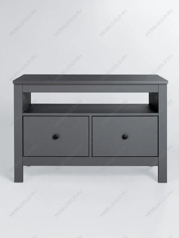 Тумба Сага, 2 ящика, 91х42х63 см, серая | изображение 2