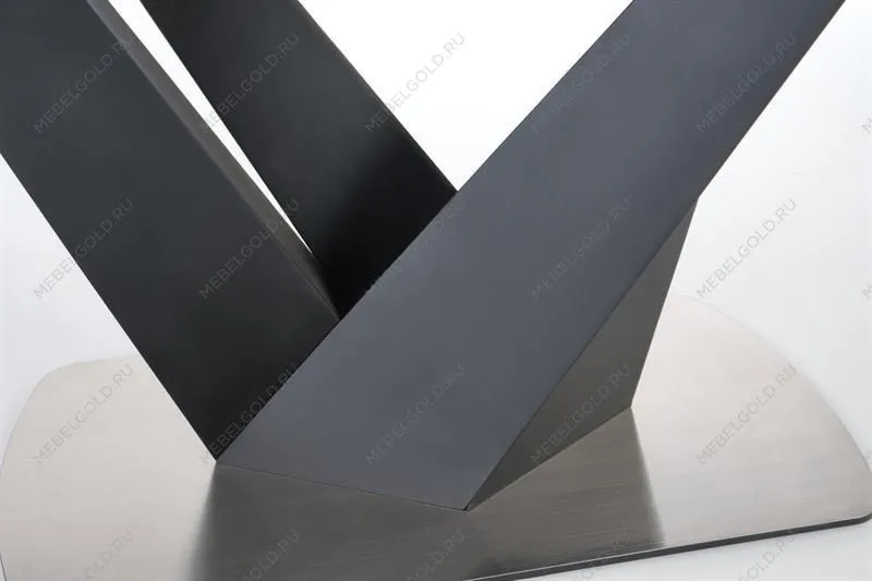 Стол обеденный Halmar PATRIZIO 160 раскладной (темно-серый/черный) | изображение 3