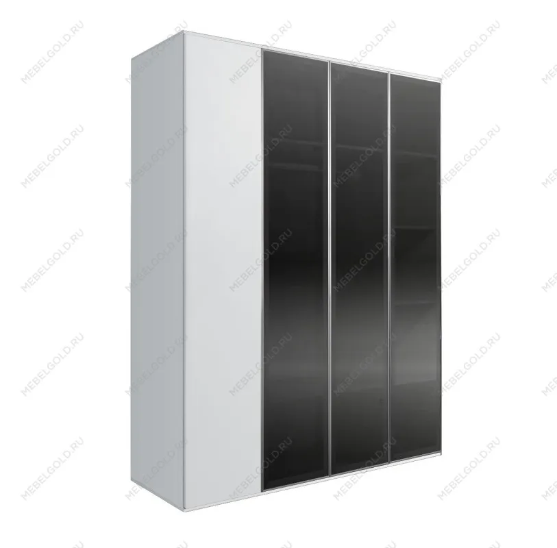Шкаф 4-х дв. Bogemia Air (Белый/Серебро) БМШ2/4(3)