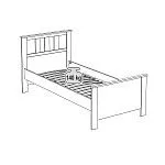 Кровать односпальная Сага, 90х200 см, белая | изображение 12