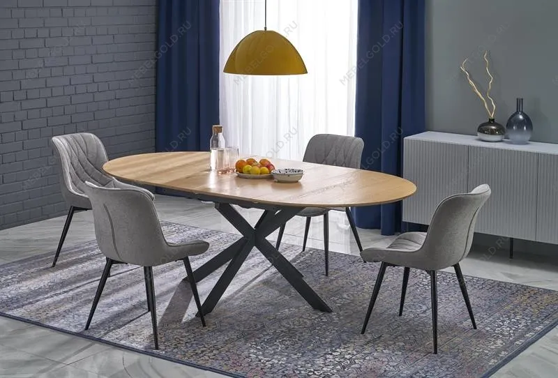 Стол обеденный Halmar ACORD раскладной (натуральный/черный)