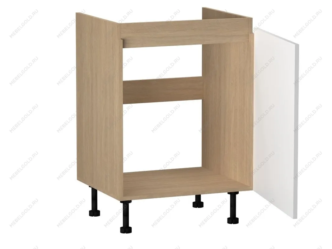 Стол под мойку СМ-60, Женева (600*520*870) Дуб Палермо/Белый матовый, 22410 | изображение 1