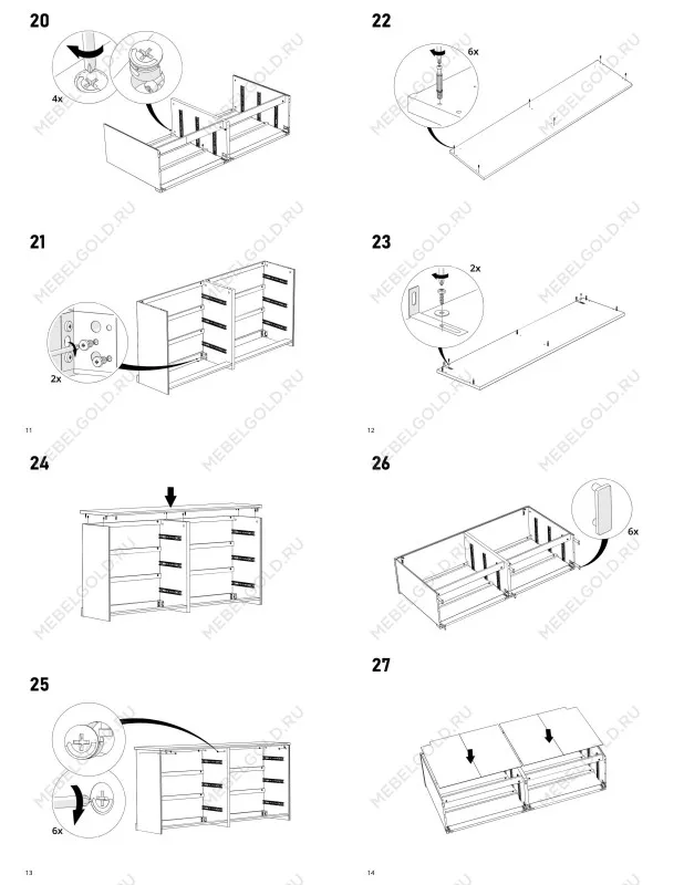 Комод Варма, 6 ящиков, горизонтальный, 160х78х40 см, шпон натурального дерева, дуб беленый | изображение 26