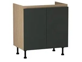 Стол под мойку СМ-80, Женева (800*520*870) Дуб Палермо/Зеленый матовый, 21915