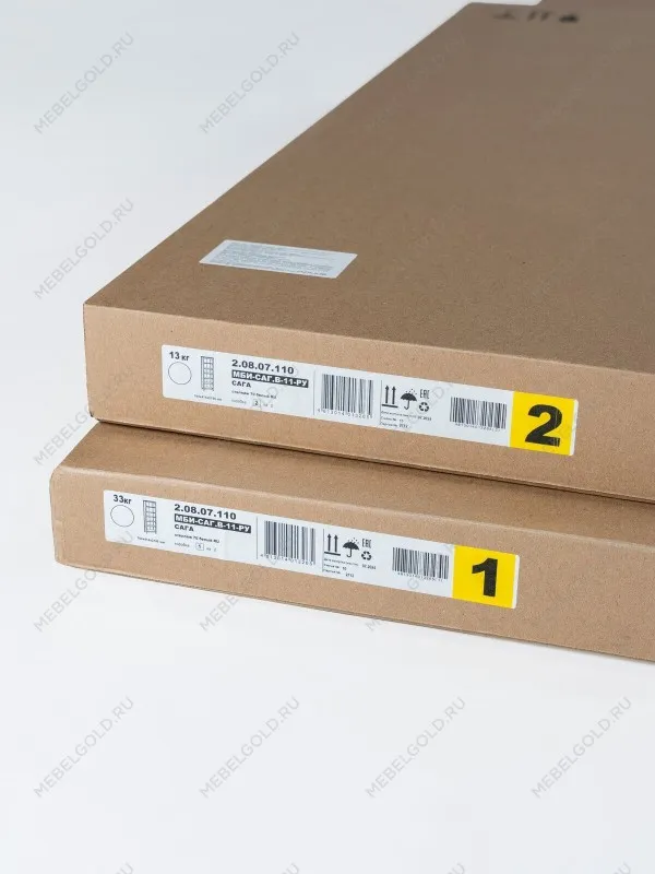 Стеллаж Сага, 70х42х215 см, белый/ясень | изображение 7