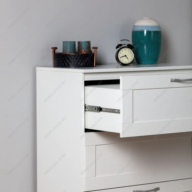 Комод Сириус, 4 ящика, 78х41х123 см, белый | изображение 3