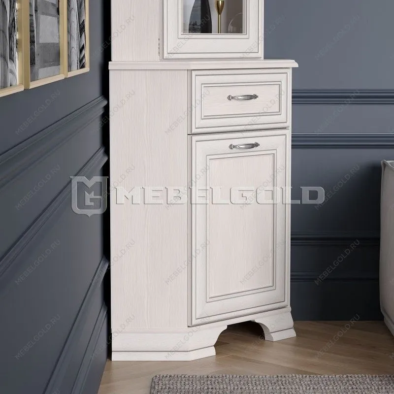 Лобня - Тумба Тиффани 1D1SU угловая вудлайн кремовый | изображение 2