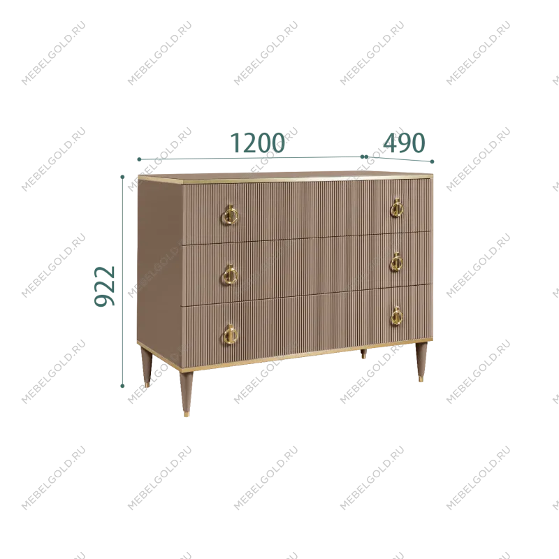 Комод Римини СОЛО (Мокка/Золото) РМКМ-1(s)