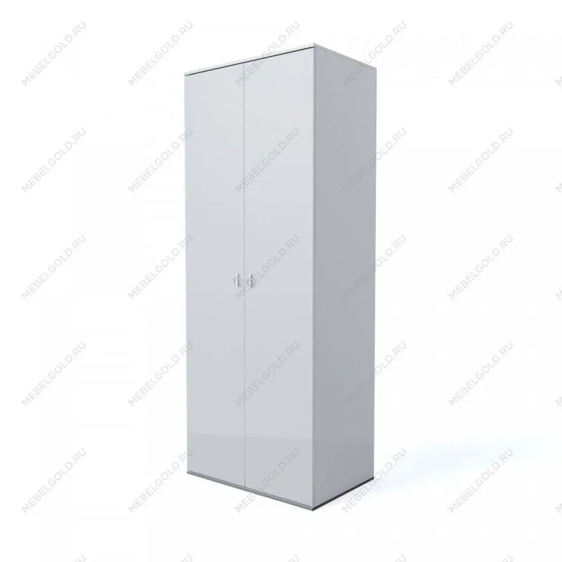 Шкаф 2-х дверный Римини (Белый/Серебро) РМШ2/2