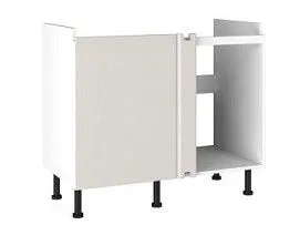 Стол под мойку угловой СМУ-110, Виста (1000*534*870) Экокожа Белый, 26304