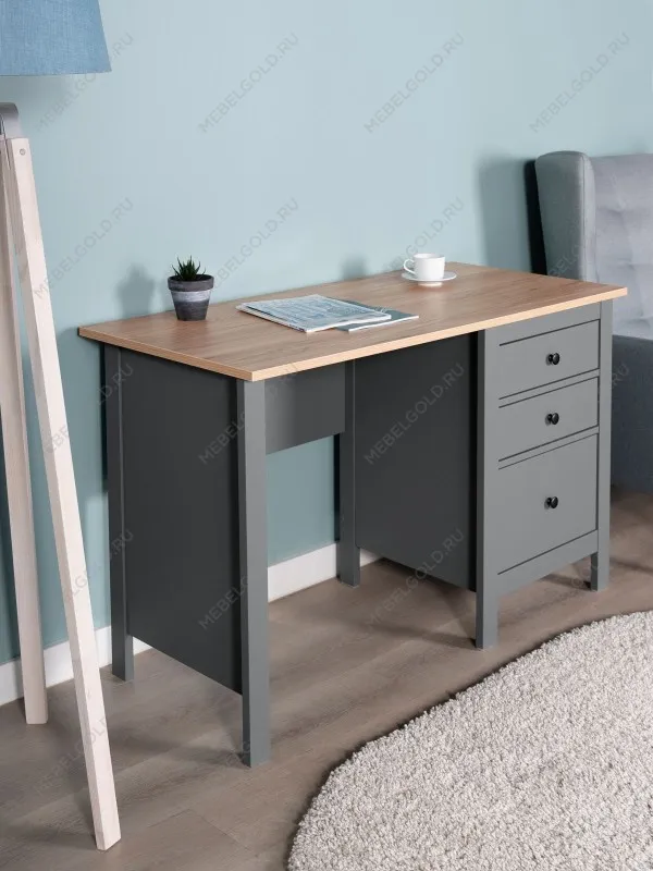 Стол письменный Сага, 120х56, серый/ясень | изображение 1