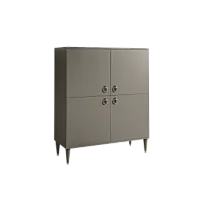 Пенал 4 двери Римини (Серый/Серебро) РМП-3