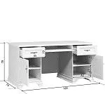 Лобня - Стол письменный Кентаки BIU2D2S белый | изображение 2