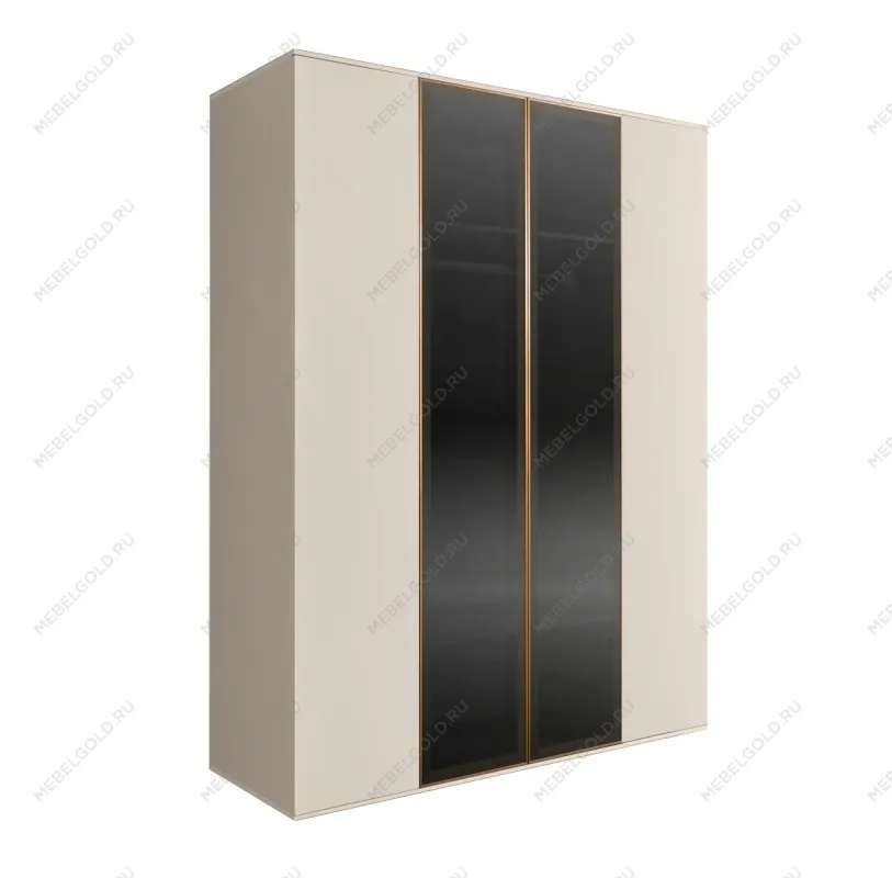 Шкаф 4-х дв. Bogemia Air (Слоновая кость/Золото) БМШ2/4(2)