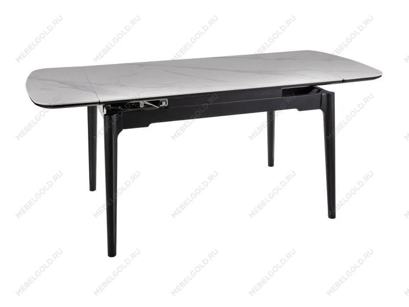 Стол обеденный Signal SENTO 120 (белый лак/черный) | изображение 1