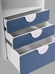 Стеллаж Пикси, с тремя выдвижными ящиками 60x57x120, озорной василек | изображение 14