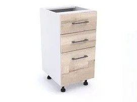 Стол с ящиками СЯ-40, Дублин (400*470*820) Дуб галифакс белый, 21616