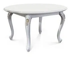 Стол Натали круглый белый глянец