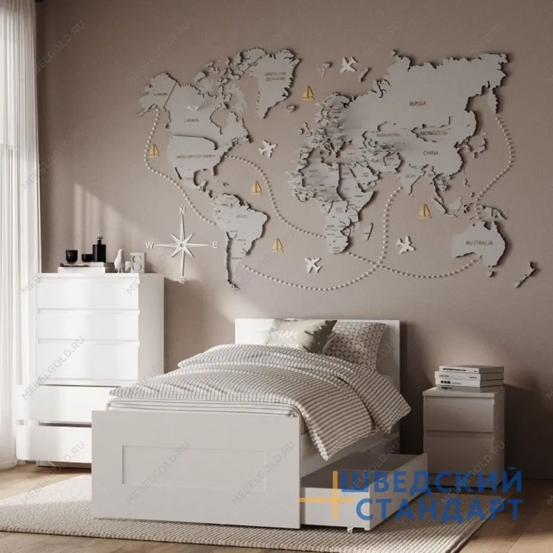 Ящик выкатной для кроватей СИРИУС, 138х60х20 см, белый | изображение 6