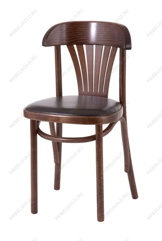 Стул Астра Классик мягкий (Темный тон, экокожа коричневая)