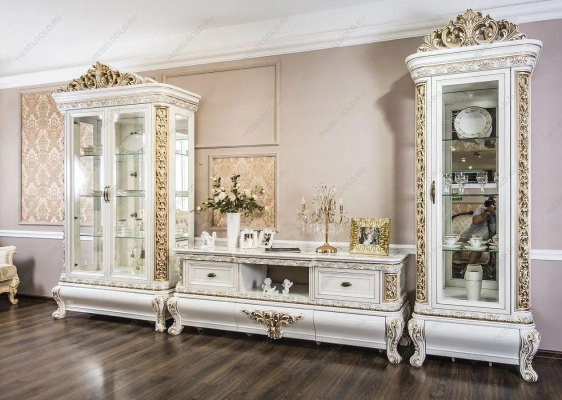 Витрина Алсу 1-ств белый глянец | изображение 3