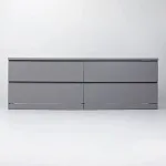 Комод Варма, 4 ящика, горизонтальный, 160х54х40 см, эмаль серая | изображение 4