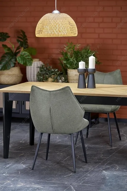 Стол обеденный Halmar EDMONDO 160 раскладной (дуб/черный) | изображение 13