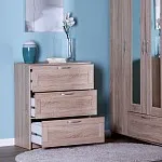 Комод Сириус, 3 ящика, 78х41х94 см, дуб сонома | изображение 1