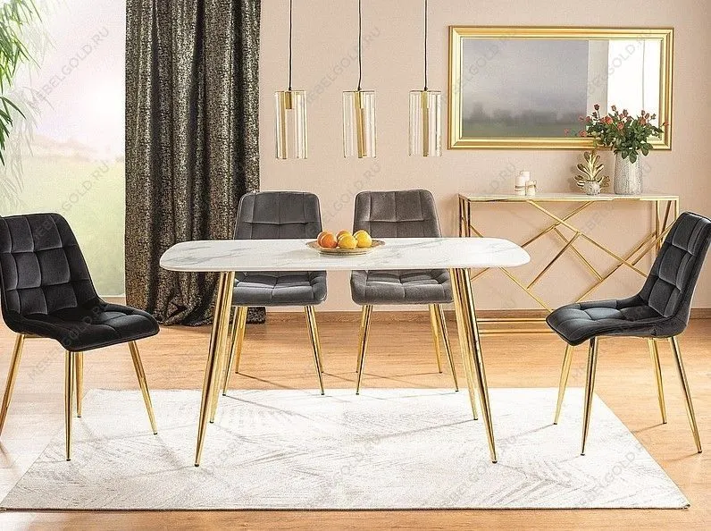 Стул кухонный Signal CHIC Velvet (черный/черный) | изображение 2