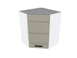 Шкаф угловой ШУ-60, Канзас (600*600*720) Капучино Софт, 20929