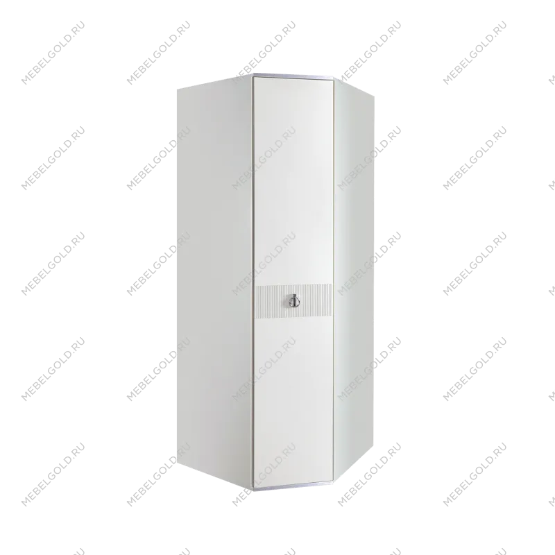 Шкаф угловой Римини СОЛО (Белый/Серебро) РМШУ2/1(s)