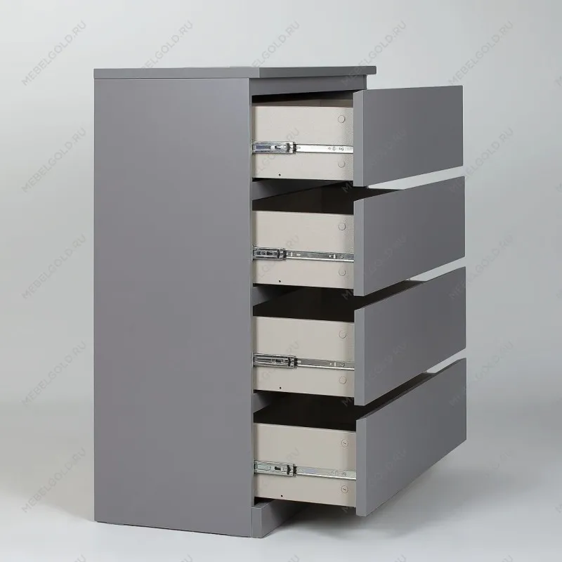 Комод Варма, 4 ящика, 80х100х40 см, эмаль серая | изображение 12