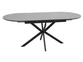 Стол обеденный Signal GASTON Ceramic 140 (серый/черный)